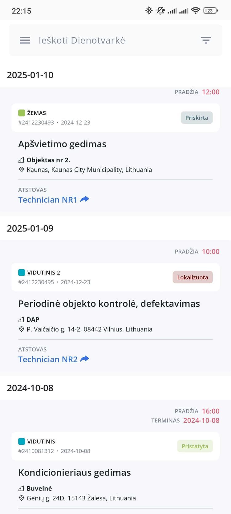 Stebėkite realiu laiku